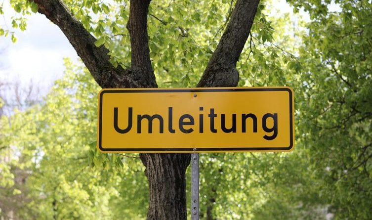 Umleitung Sperrung